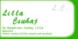 lilla csuhaj business card